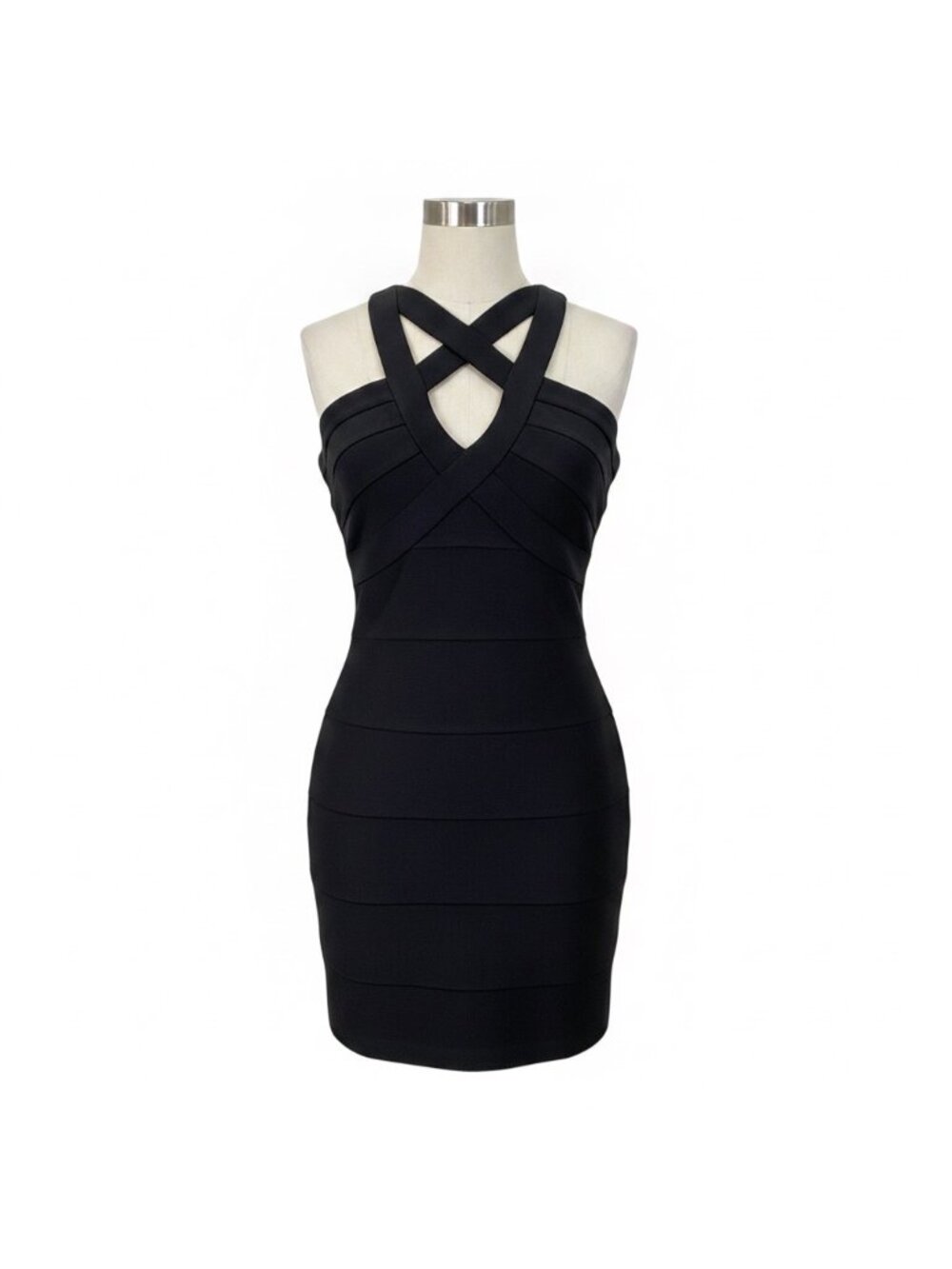 Crystal Doll Womens Black Bandage Style Party Dress Size 1